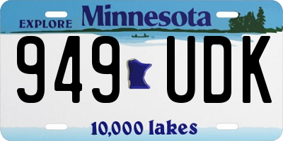 MN license plate 949UDK