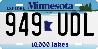 MN license plate 949UDL