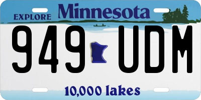 MN license plate 949UDM