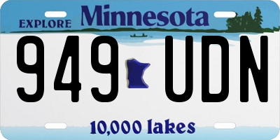 MN license plate 949UDN