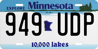 MN license plate 949UDP