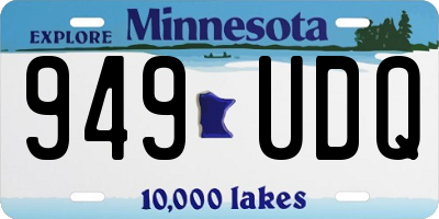MN license plate 949UDQ