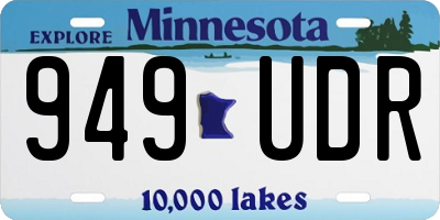 MN license plate 949UDR