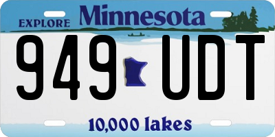 MN license plate 949UDT