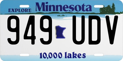 MN license plate 949UDV