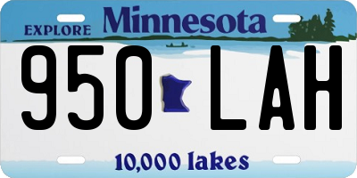 MN license plate 950LAH