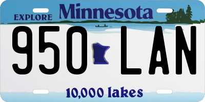 MN license plate 950LAN
