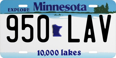 MN license plate 950LAV