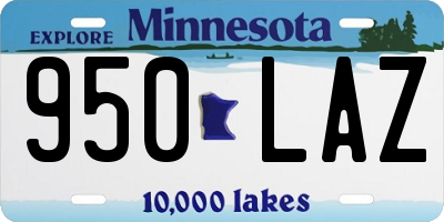 MN license plate 950LAZ