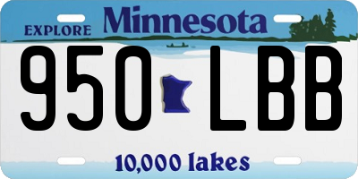 MN license plate 950LBB