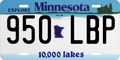 MN license plate 950LBP