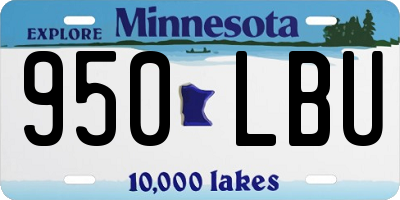 MN license plate 950LBU