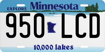 MN license plate 950LCD