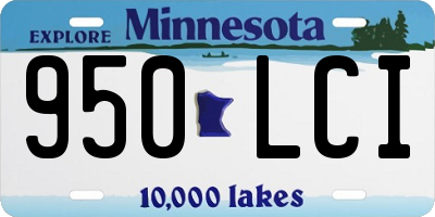 MN license plate 950LCI