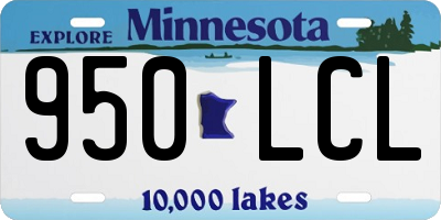 MN license plate 950LCL