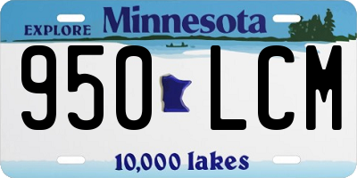 MN license plate 950LCM