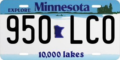 MN license plate 950LCO