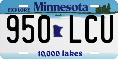 MN license plate 950LCU