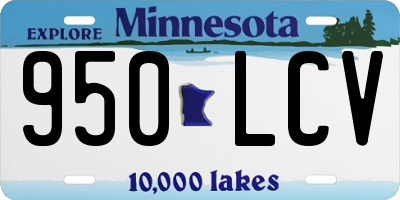 MN license plate 950LCV