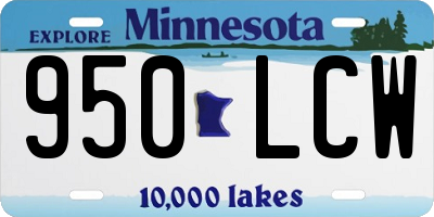 MN license plate 950LCW