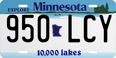 MN license plate 950LCY