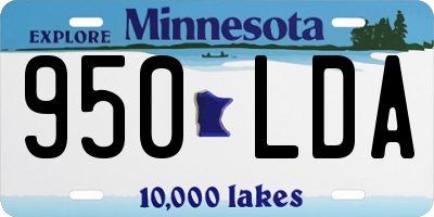 MN license plate 950LDA