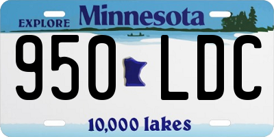 MN license plate 950LDC