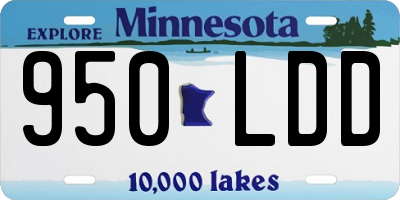 MN license plate 950LDD