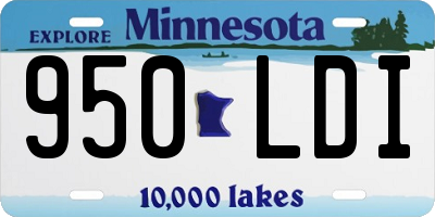 MN license plate 950LDI