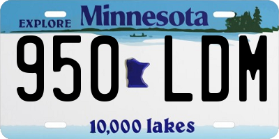 MN license plate 950LDM