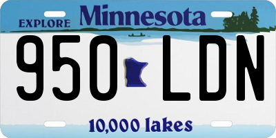 MN license plate 950LDN