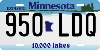 MN license plate 950LDQ
