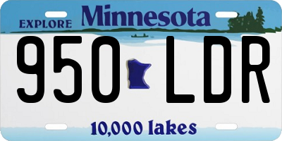 MN license plate 950LDR