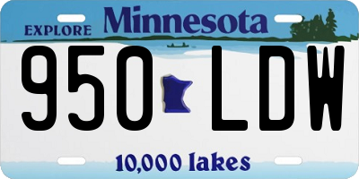 MN license plate 950LDW