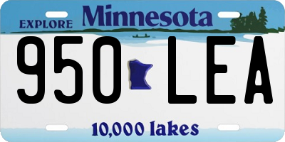 MN license plate 950LEA
