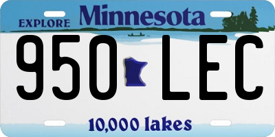 MN license plate 950LEC