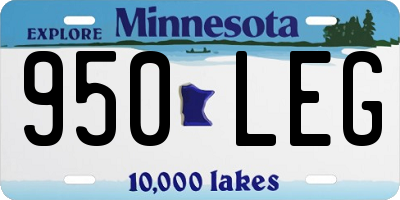 MN license plate 950LEG