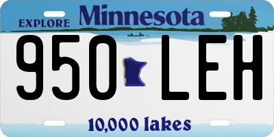 MN license plate 950LEH