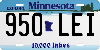 MN license plate 950LEI