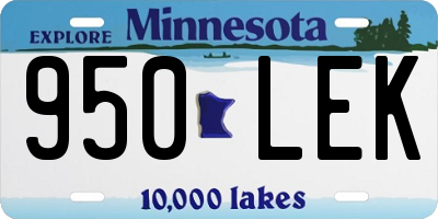 MN license plate 950LEK