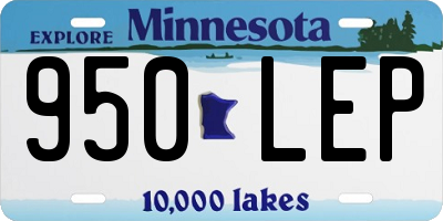 MN license plate 950LEP