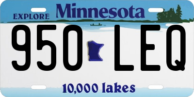 MN license plate 950LEQ