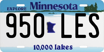 MN license plate 950LES