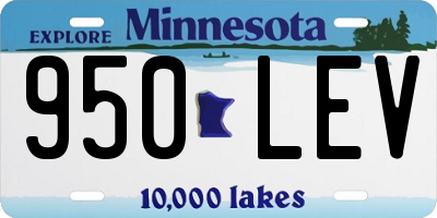MN license plate 950LEV