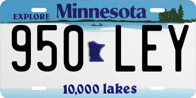 MN license plate 950LEY