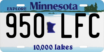 MN license plate 950LFC