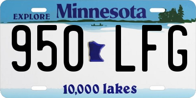 MN license plate 950LFG