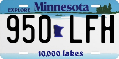 MN license plate 950LFH