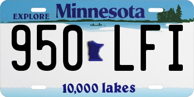 MN license plate 950LFI