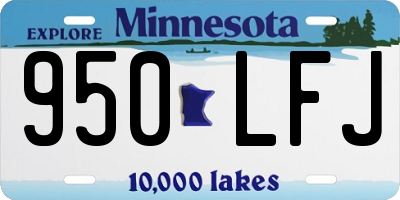 MN license plate 950LFJ
